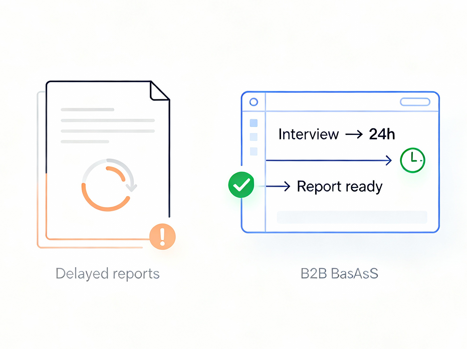 24-hour turnaround interview feedback reports - Same-day scheduling with automated reminders and fast candidate screening results