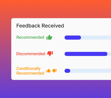 Receive structured interview feedback and recommendations