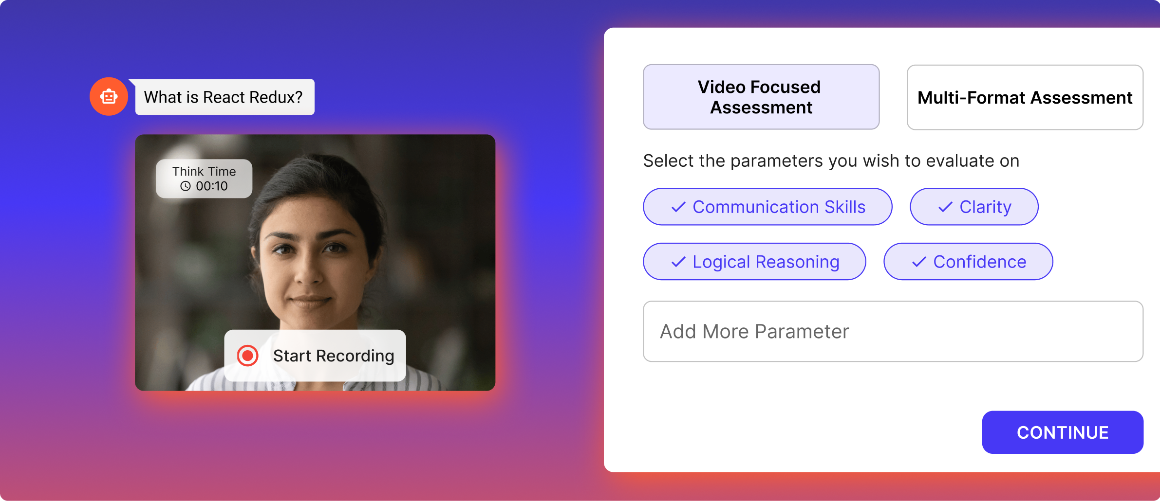 Video assessment interface